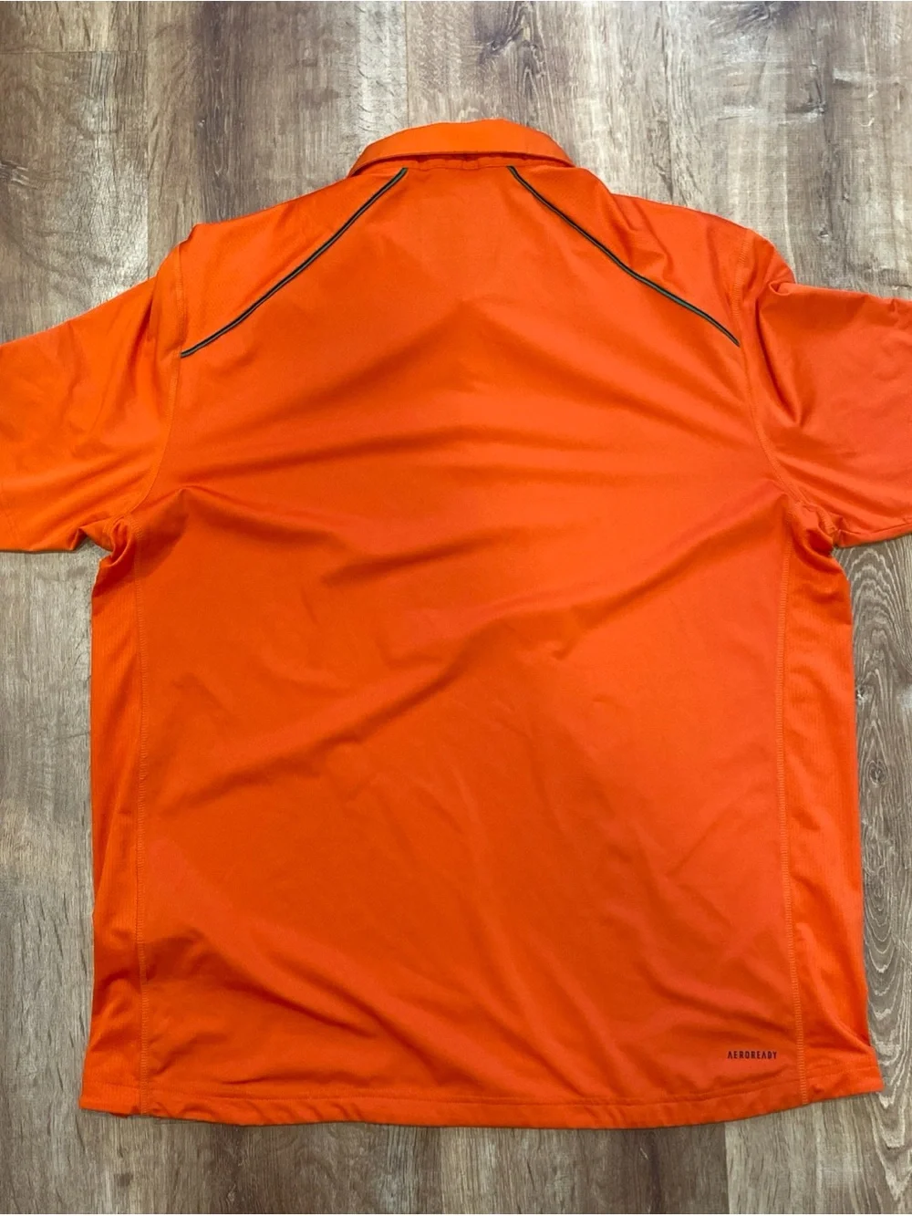 adidas University of Miami Polo Shirt Mens XL Coaches Sideline Team Issue Orange